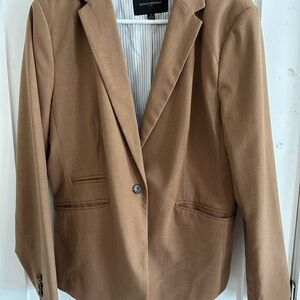 Banana Republic Tan Blazer Tailored Fit Notched Lapels
